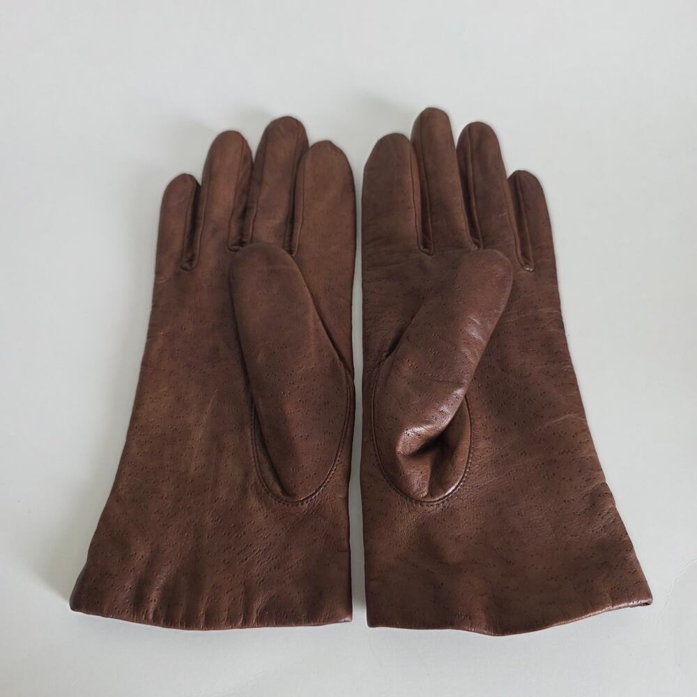 Brown Winter Gloves Brown Size M Knit Lined Made in Philippines
